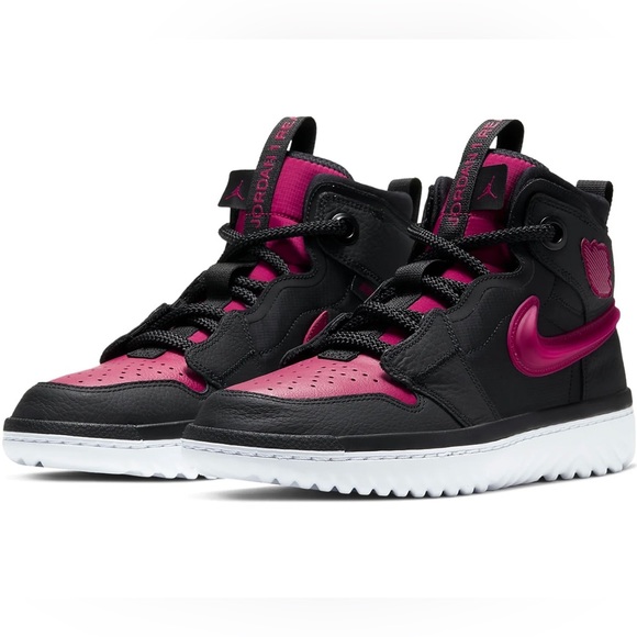 Air Jordan 1 High React Black Noble Red; men’s 8.5 - Picture 3 of 14